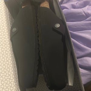 Black Boston Birkenstocks clogs